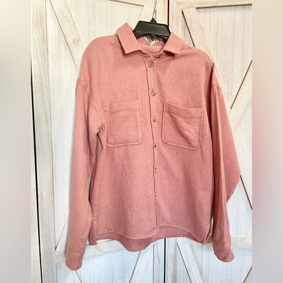 Madewell Flannel Shirt-Jacket Rose Size XS - Picture 3 of 10